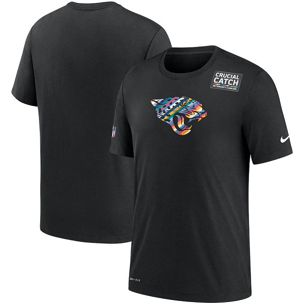 Men's Jacksonville Jaguars Black NFL 2020 Sideline Crucial Catch Performance T-Shirt